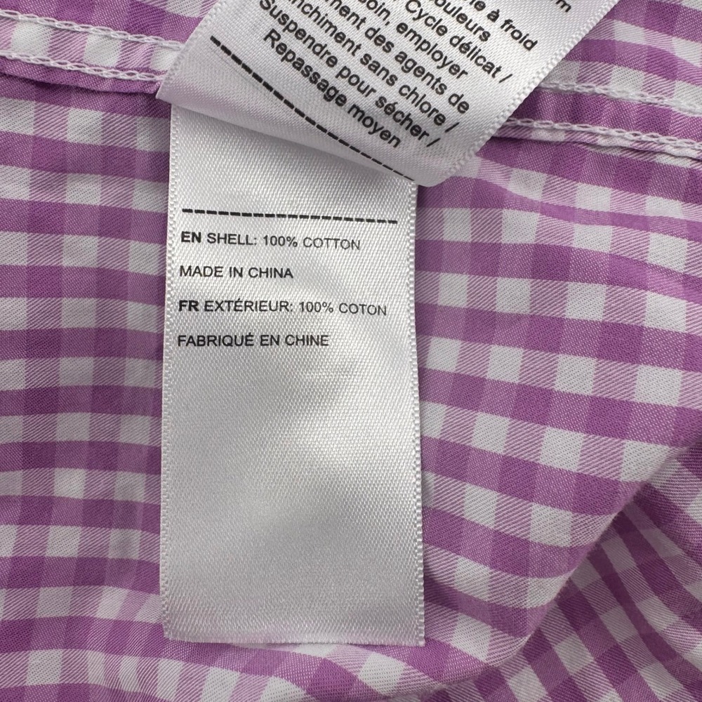 UNTUCKit Mens Purple Gingham Check Button Down Shirt XX Large Casual - Picture 6 of 7